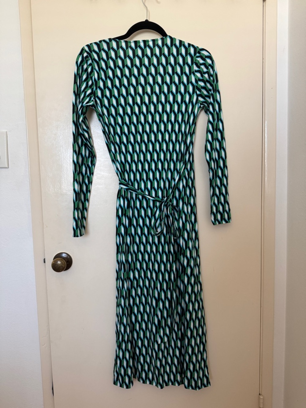 Diane Von Furstenburg x Target Green Patterned Wrap Midi Dress size XS - Picture 6 of 7